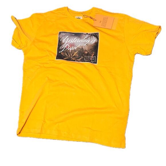 Yesterday Is Dead "Natures Greetings" T-Shirt 2XL NWT Yellow Yid Streetwear - Picture 1 of 2